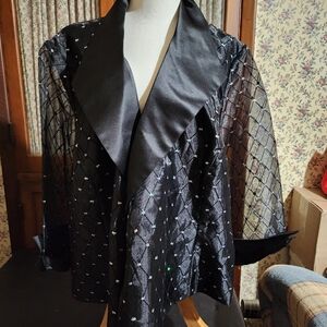 Elegant Black Sheer Women's Jacket